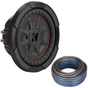 Kicker 48CWRT84 CompRT 8" Subwoofer, DVC, 4-ohm - Includes Speaker Wire - 1 of 4
