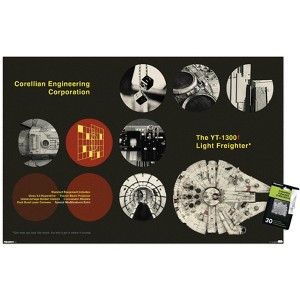 Trends International Star Wars: Moving At Lightspeed - Millennium Falcon Unframed Wall Poster Prints - 1 of 4