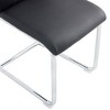 Okak Modern Comfortable Dining Chairs Set of 4, Faux Leather with Thickened Backrest & Anti-Scratch Metal Legs for Kitchen/Office/Bedroom - 3 of 4