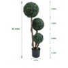 Nasitip 35Inch Artificial Topiary Tree, Triple Ball Fake Boxwood Plants,Milan Grass Ball Topiary Trees，1PACK - 4 of 4