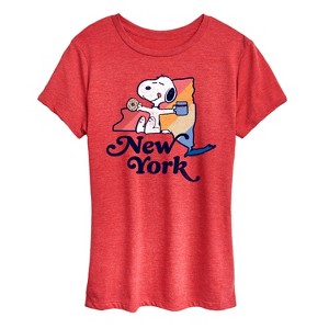 Women's - Peanuts - New York Snoopy Short Sleeve Graphic T-Shirt - 1 of 4