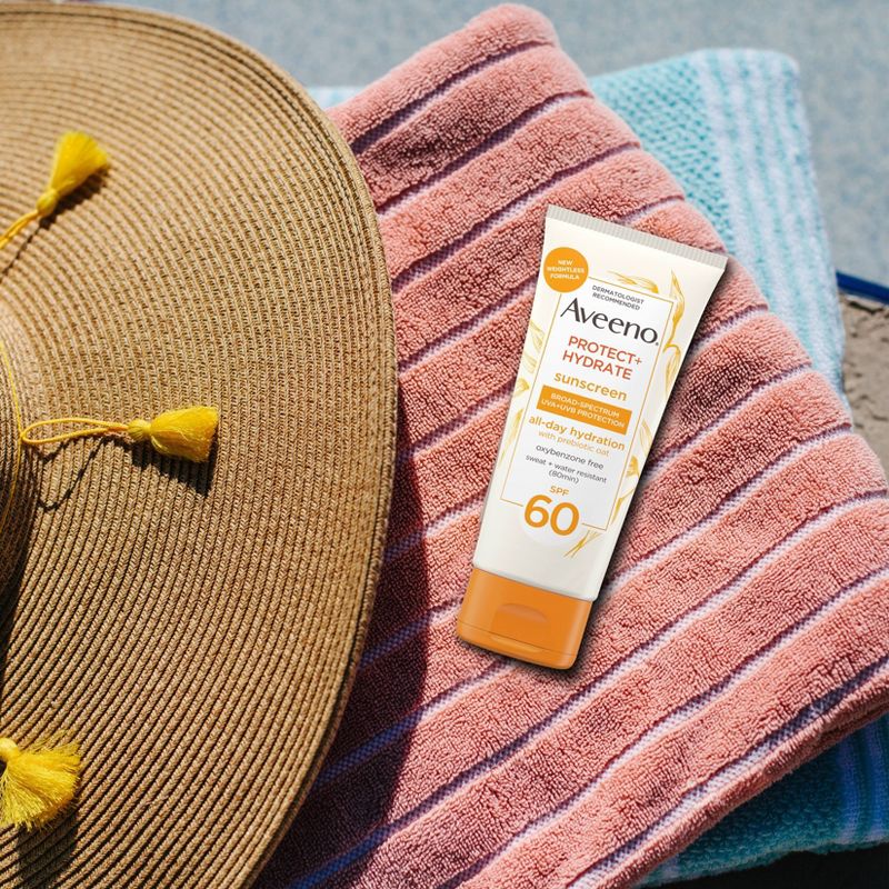 Aveeno Protect &#38; Hydrate Sunscreen Body Lotion - SPF 60 - 3 fl oz, 3 of 8