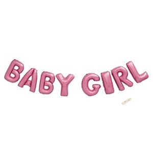 Baby Girl Phrase Foil Balloon Pink - Spritz , Girl