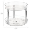 iDesign 9-Inch Plastic 2-Tier Lazy Susan - Set of 2 - Clear/Chrome - 4 of 4