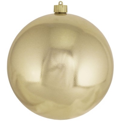 Christmas by Krebs Champagne Gold Shatterproof Shiny Christmas Ball Ornament 8" (200mm)