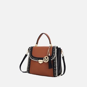 MKF Collection Flora Vegan Leather Satchel Handbag with Functional Design by Mia K - 1 of 4