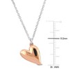 EVERLY JEWELRY | Silver Heart Necklace with Cable Chain – Multiple Metal color Options - 3 of 4