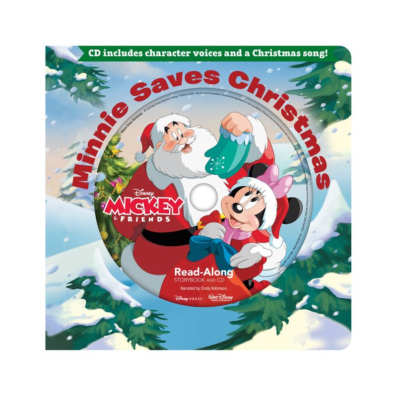 Minnie Saves Christmas Readalong Storybook & CD - (Read-Along Storybook and CD) by  Disney Books (Board Book), 1 of 2