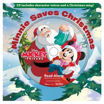 Minnie Saves Christmas Readalong Storybook & CD - (Read-Along Storybook and CD) by  Disney Books (Board Book)