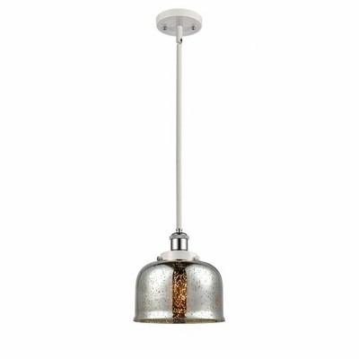 Bell - 1 Light Stem Hung Mini Pendant In Industrial Style-10 Inches Tall and 8 Inches Wide