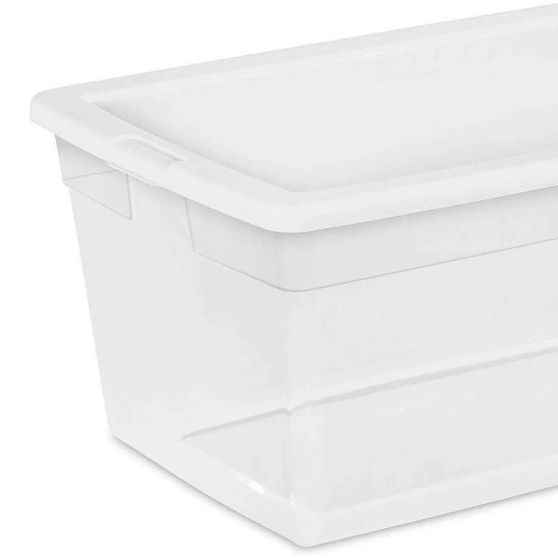 Sterilite 90 Quart Storage Box Container with Clear Base & White Lid, 5 of 8