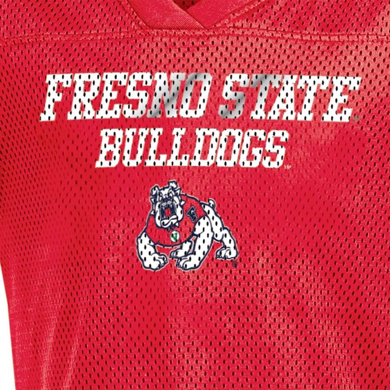 NCAA Fresno State Bulldogs Girls&#39; Mesh T-Shirt Jersey, 3 of 4