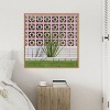 Amanti Art Mid Century Breeze Block Wall with Cactus by Tom Windeknecht Canvas Wall Art Print Framed - 4 of 4