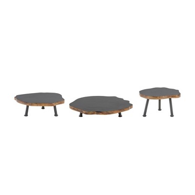 Melrose Tree Disc Pedestal Tray (Set of 3)