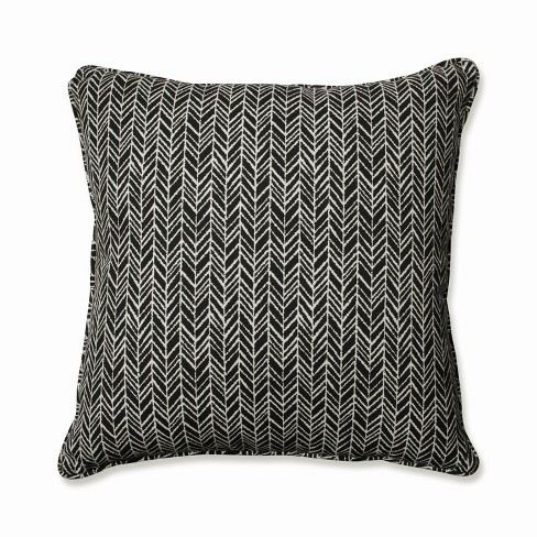 Park Hill Linen Floor Cushion with Handle - Natural/Black