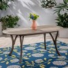 NicBex Outdoor Patio Acacia Wood Dining Table,70" W x 34.75" D x 30" H - 2 of 4