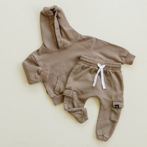 Kids Harlow Jogger Sweatsuit Set - Olive + Scout - 1 of 4