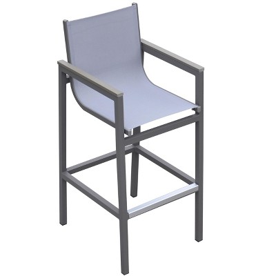 PAGED Patio Dining Chairs Aluminum Frame Swivel Outdoor Chair with Cushions for Poolside, Balcony