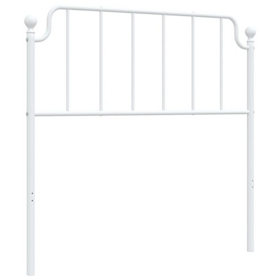 vidaXL Metal Headboard, White, 39.4"