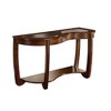 Sofa Table with Glass Insert Top and Open Bottom Shelf - 2 of 4