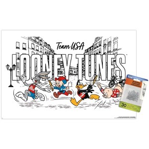 Trends International Looney Tunes x Team USA - Illustrated Race Unframed Wall Poster Prints - 1 of 4