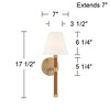 Possini Euro Design Possini Euro Aniline 17 1/2"H Soft Gold and Faux Leather Wall Sconce - 4 of 4