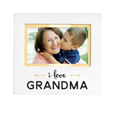 Pearhead Keepsake Picture Frame - I love Grandma - White 4"x6"