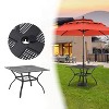37"x37" Square Dining Table - Black - Captiva Designs: Weather-Resistant Steel, Seats 4, Patio Furniture - 3 of 4