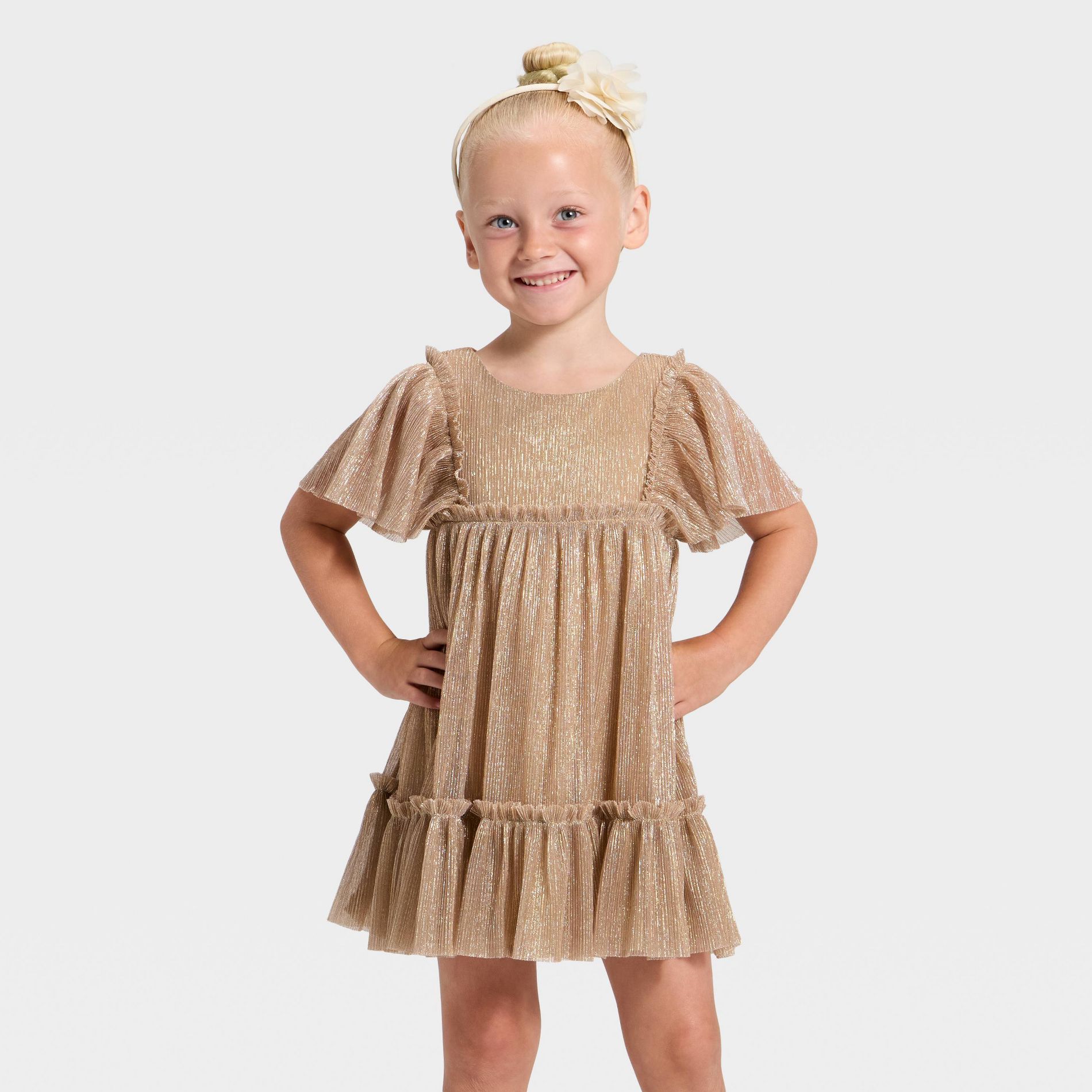 Toddler Girls' Tulle Dress - Cat & Jack™ Gold