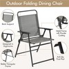 Yaheetech Set of 2 Outdoor Foldable Dining Chairs with Backrest and Armrests - 4 of 4