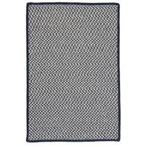 Colonial Mills Outdoor Houndstooth Tweed Braided Rug, Navy 5'x7', Rectangle Shape - 1 of 3