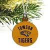 Towson University Tigers Mini Small Tiny Wood Christmas Tree Holiday Ornament - 3 of 4