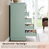 Green 5-Drawer Tall Wooden Dresser - Deep Drawers, Wide Top, Large Double Storage | For Bedroom, Closet, Living Room, Kids Room - 3 of 4