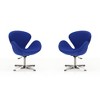 Set of 2 Raspberry Faux Leather Adjustable Swivel Chairs - Manhattan Comfort - 2 of 4