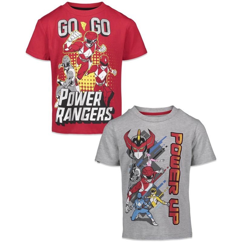 Power Rangers Pink Ranger, Yellow Ranger, Red Ranger 2 Pack T-Shirts Little Kid to Big Kid, 1 of 6