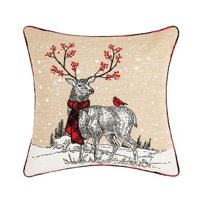 C&f Home 14 X 14 Rustic Damask Embroidered Throw Pillow : Target