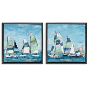 Stupell Industries Soothing Sailboats Drifting Marina, 18" x 18" - 1 of 4