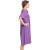Just Love Womens Nightgown - Short Sleeve Henley Oversized Sleepwear Gown - 2 of 3