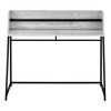 Vynxaria 48" Style Grey Desk Computer Desks Black Metal Frame & Storage Shelves for Modern Home Offices - 4 of 4