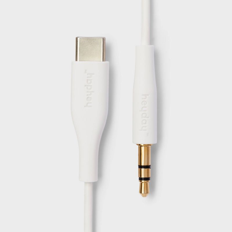 3&#39; USB-C to Aux Cable - heyday&#8482; White, 1 of 4