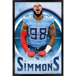 Trends International NFL Tennessee Titans - Jeffery Simmons 25 Framed Wall Poster Prints - 1 of 4