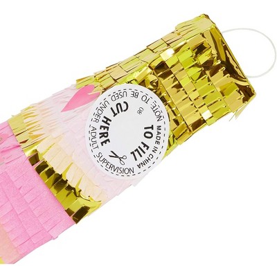 Sparkle and Bash 3-Pack Mini Pink Champagne Bottle Pinatas for Bachelorette Party Decorations 8 x 3.25 in