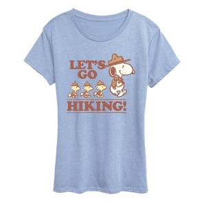 Women's - Peanuts - Lets Go Hiking Short Sleeve Graphic T-Shirt - 1 of 4
