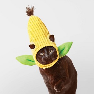 Corn Cat Headpiece Costume - Boots & Barkley™ Yellow One Size Fits Most - 1 of 3
