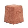 PAGED 14" Tapered Square Upholstered Ottoman Modern Sleek Foot Stool with Soft Fabric for Living Room, Entrywa - 3 of 4