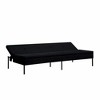 69.7”Futon Sleeper Sofa,Upholstered with Polyester Fabric Convertible Sofa,Perfect for Small Spaces,Black - 4 of 4