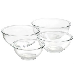 Gibson 4 Piece Glass Nesting Bowl Set - 1 of 4