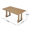 NicBex 63" Farmhouse Modern Wood Dining Table for 6, Rectangular Dining Room Table with Wood Legs, Kitchen Table for Kitchen, Dining Room - 4 of 4