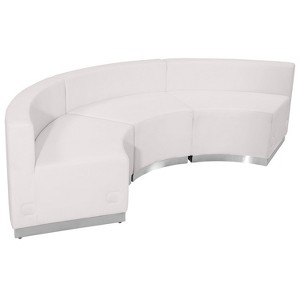 Emma and Oliver White LeatherSoft Reception Configuration, 3 Pieces - 1 of 4