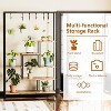 71" Tall 5-Tier Plant Stand with Hanging Hooks, Large Metal & Wood Indoor Plant Shelf for Living Room, Balcony, Garden - 4 of 4